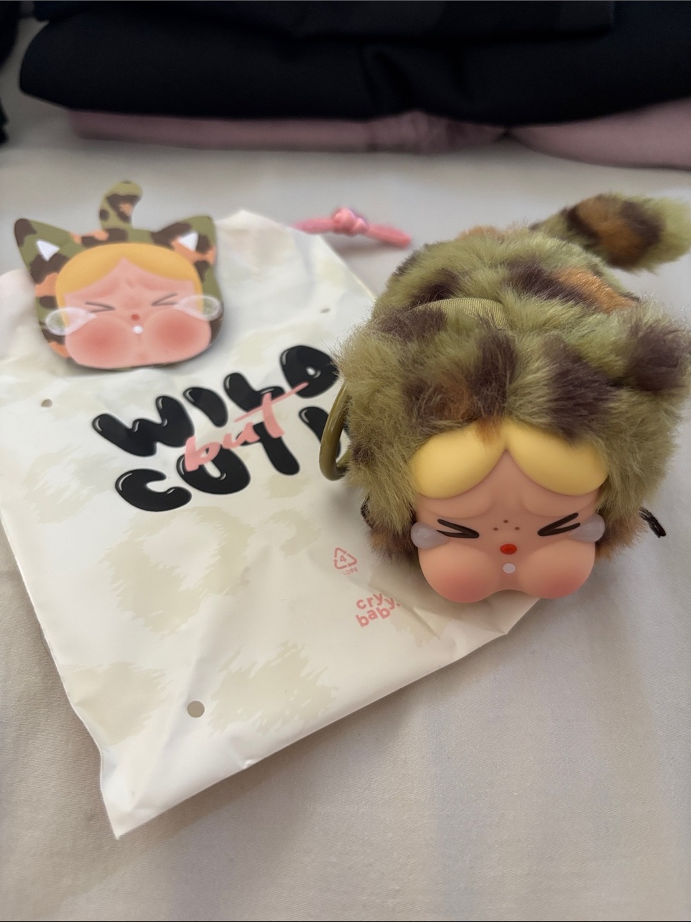 Wild Cuties Plush Keychain - Green Camo Girl